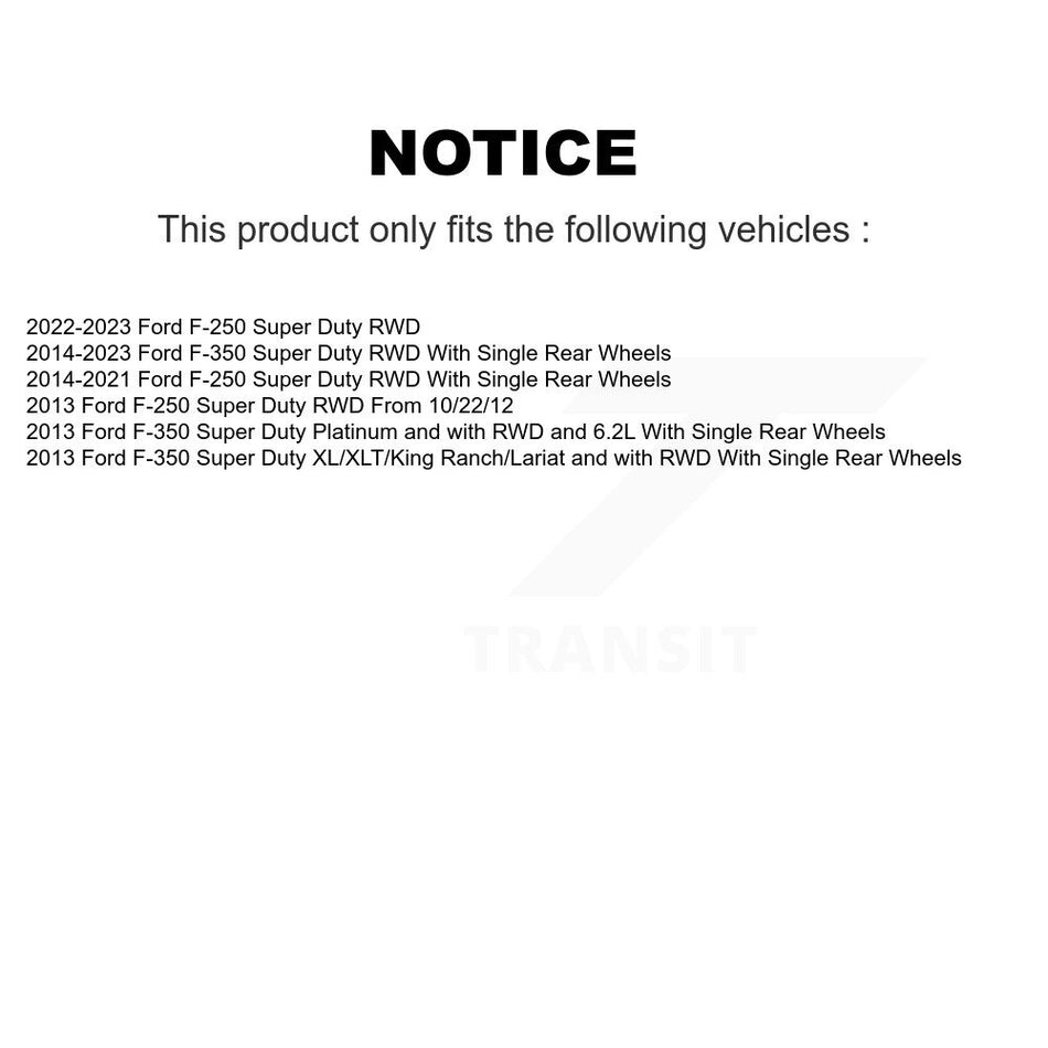 Front Coated Drilled Slotted Disc Brake Rotors Hub Assembly Pair For Ford F-250 Super Duty F-350 KD-100398