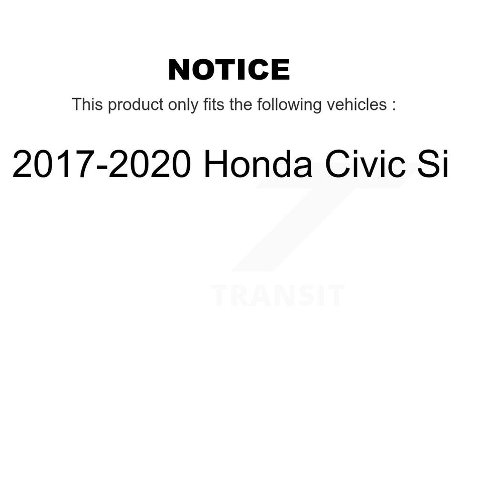 Rear Coated Drilled Slotted Disc Brake Rotors Pair For 2017-2020 Honda Civic Si KD-100420