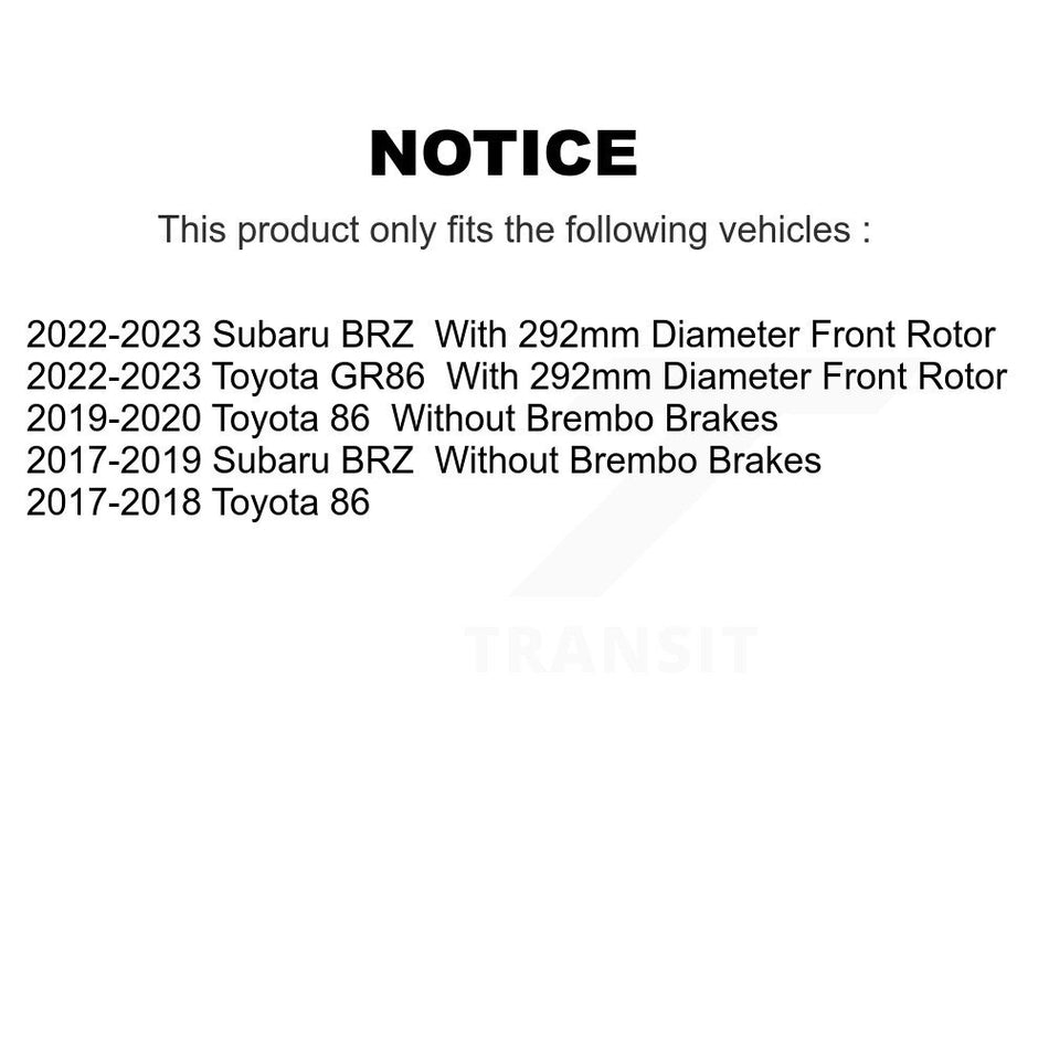 Front Rear Coated Drilled Slotted Disc Brake Rotors Kit For Toyota 86 Subaru BRZ KD-100472