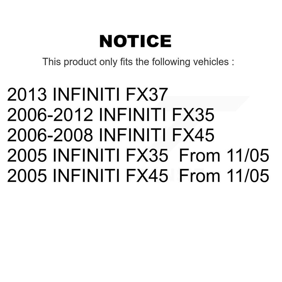 Front Rear Coated Drilled Slotted Disc Brake Rotors Kit For Infiniti FX35 FX37 QX70 FX45 INFINITI KD-100481