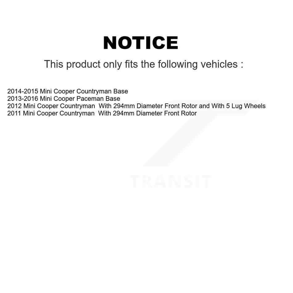 Front Rear Coated Drilled Slotted Disc Brake Rotors Kit For Mini Cooper Countryman Paceman KD-100505