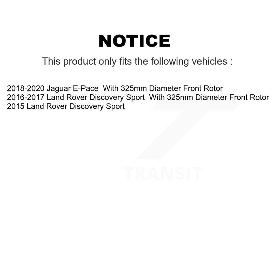Front Rear Coated Drilled Slotted Disc Brake Rotors Kit For Land Rover Discovery Sport Jaguar E-Pace KD-100561