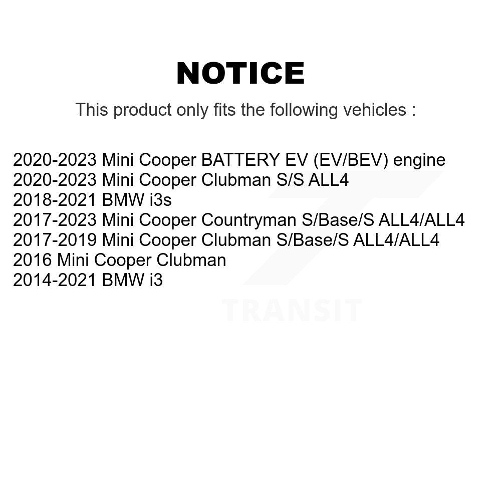 Rear Coated Drill Slot Disc Brake Rotor Pair For Mini Cooper Countryman Clubman BMW i3 i3s KD-100592
