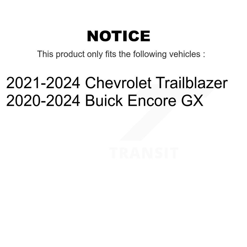 Front Rear Coat Drill Slot Disc Brake Rotors Kit For Chevrolet Trailblazer Buick Encore GX KD-100643