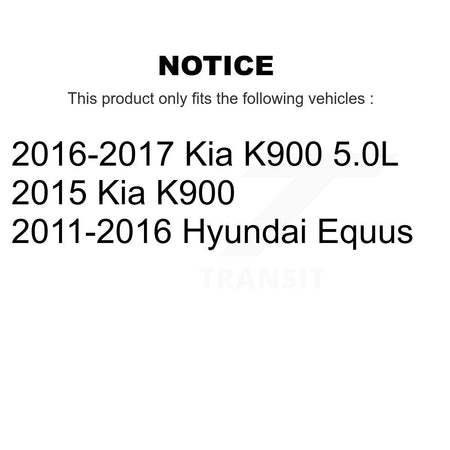 Rear Coated Drilled Slotted Disc Brake Rotors Pair For Hyundai Equus Kia K900 KD-100716