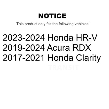 Rear Coated Drilled Slotted Disc Brake Rotors Pair For Acura RDX Honda HR-V Clarity KD-100721