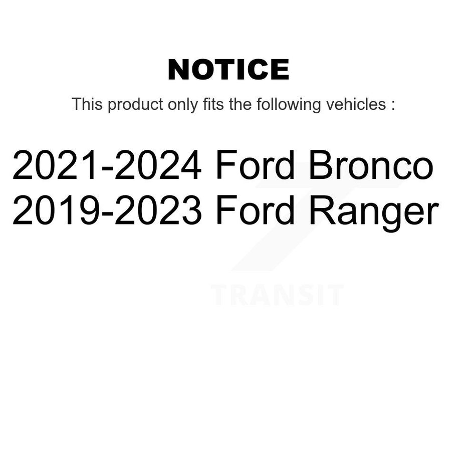 Rear Coated Drilled Slotted Disc Brake Rotors Pair For Ford Ranger Bronco KD-100731