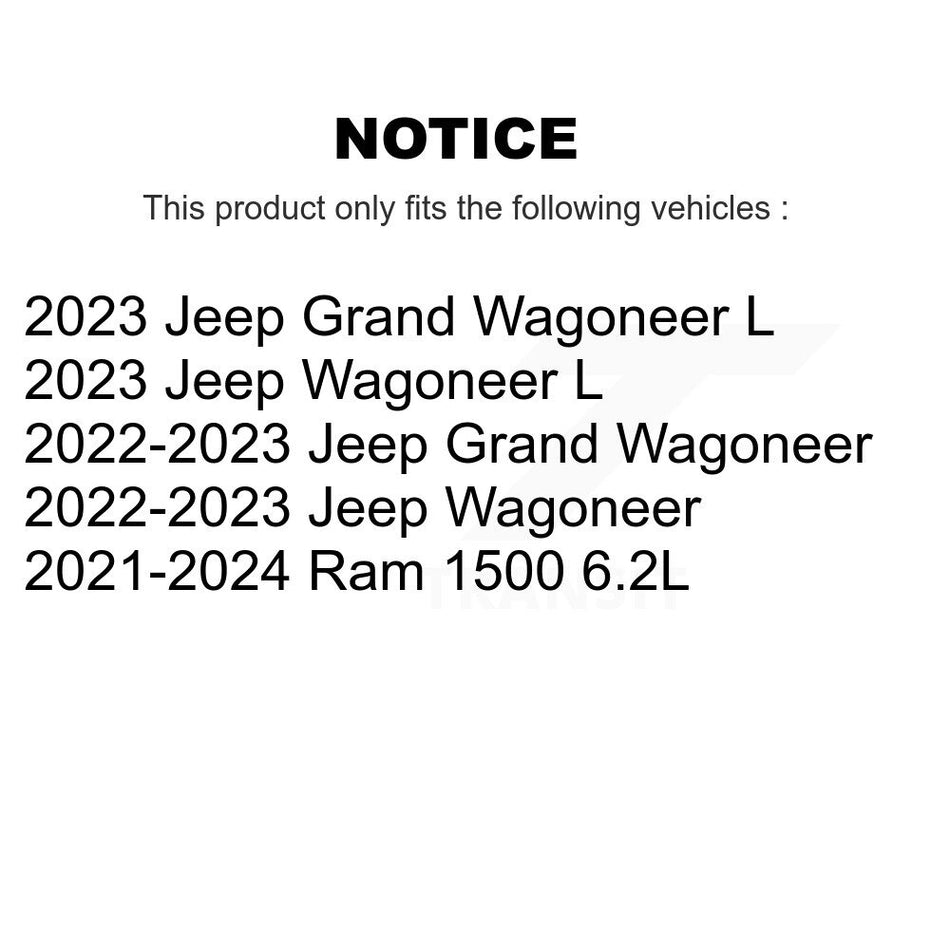 Rear Coated Drilled Slotted Disc Brake Rotors Pair For Ram 1500 Jeep Wagoneer Grand L KD-100734