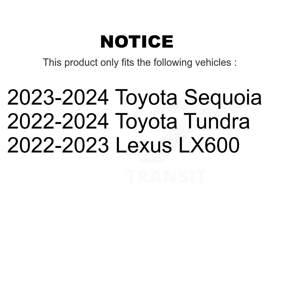 Rear Coated Drilled Slotted Disc Brake Rotors Pair For Toyota Tundra Sequoia Lexus LX600 KD-100737