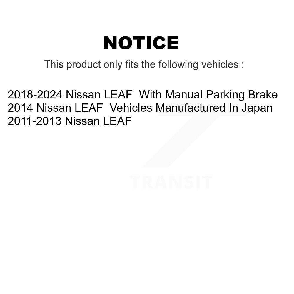 Front Rear Coated Drilled Slotted Disc Brake Rotors Kit For Nissan LEAF KD-100781