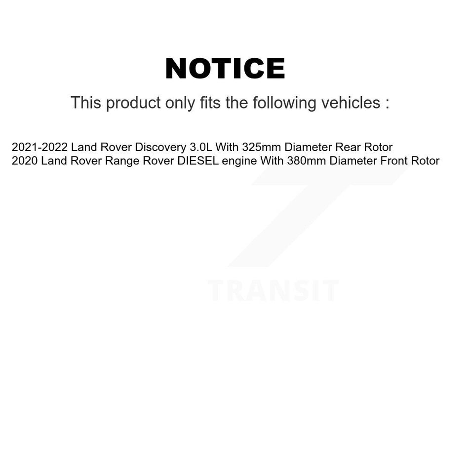 Front Rear Coated Drilled Slotted Disc Brake Rotors Kit For Land Rover Range Discovery KD-100804