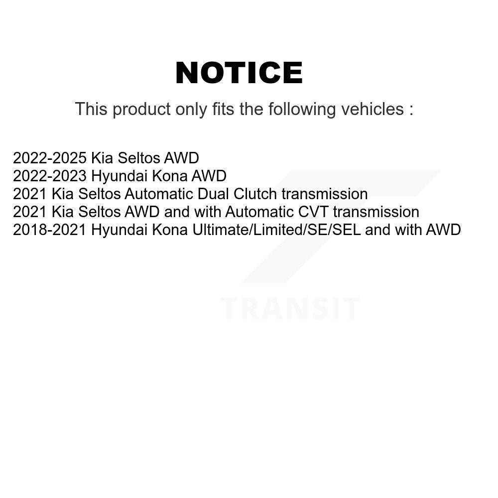 Front Rear Coated Drilled Slotted Disc Brake Rotors Kit For Hyundai Kona Kia Seltos KD-100828