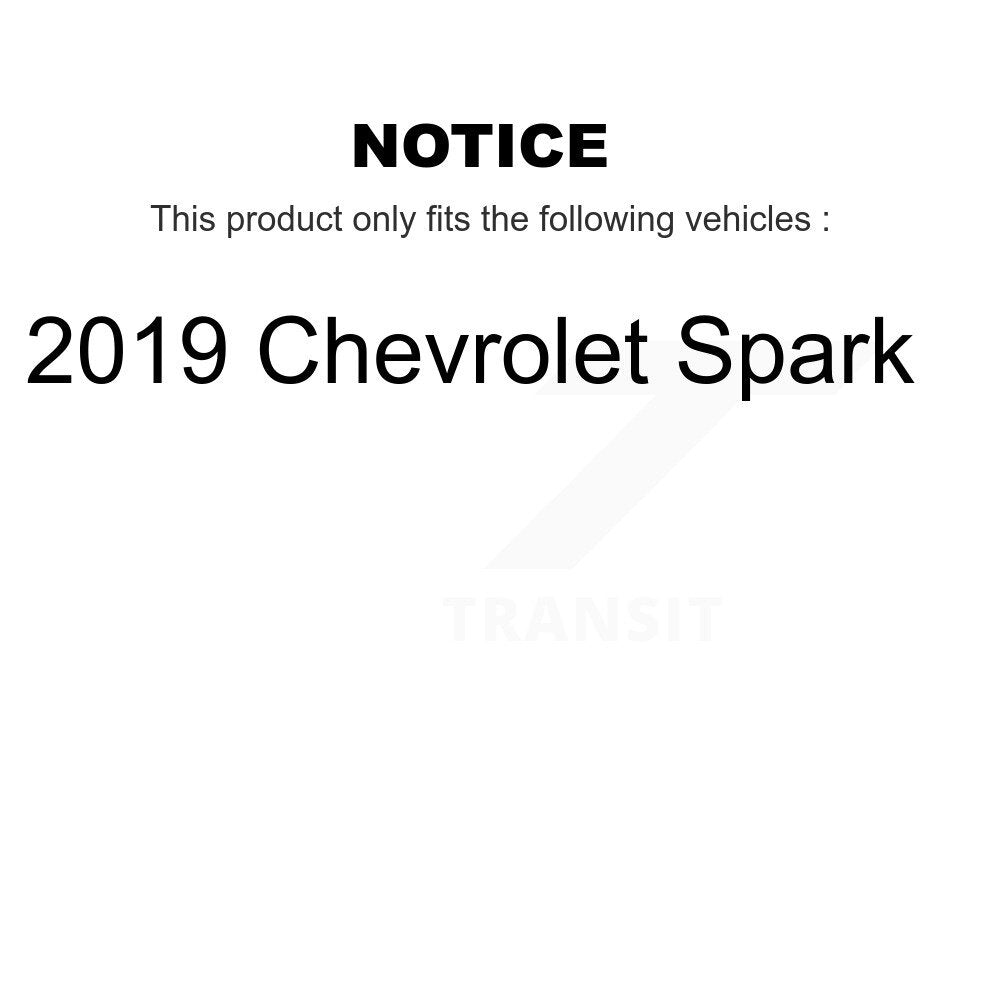 Front Rear Coated Drilled Slotted Disc Brake Rotors Kit For 2019 Chevrolet Spark KD-100835