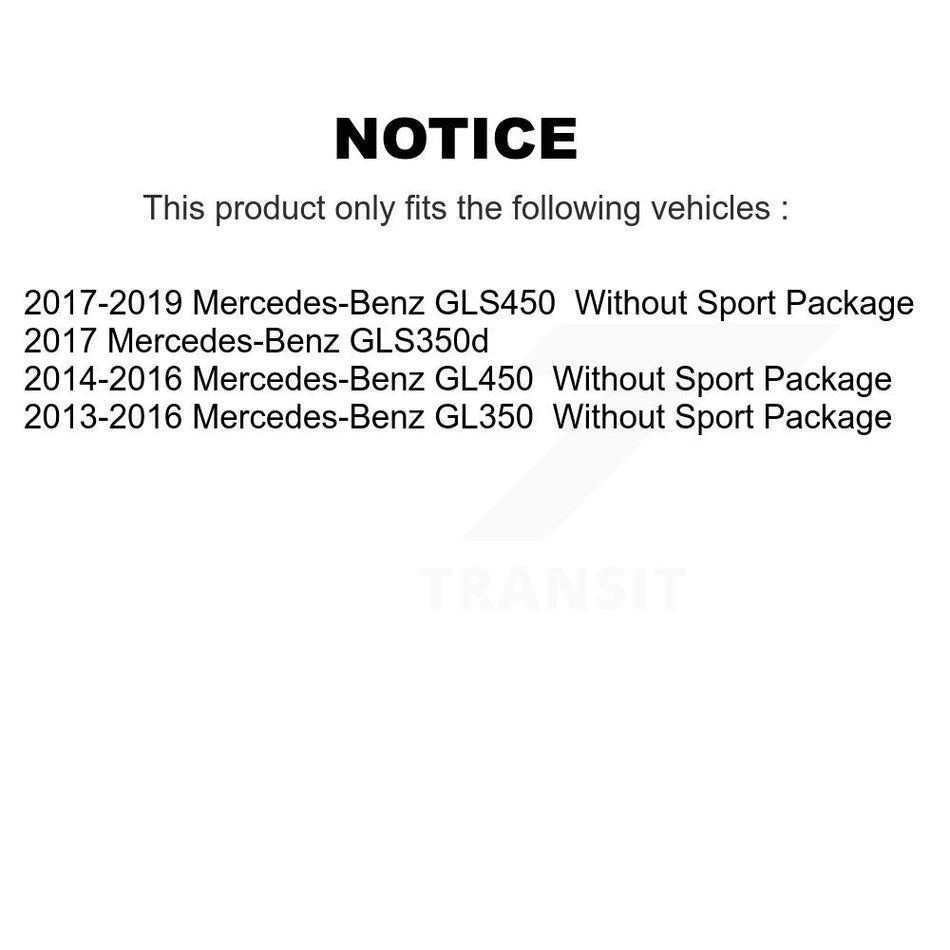 Front Rear Drilled Slot Disc Brake Rotors Kit For Mercedes-Benz GL350 GLS450 GL450 GLS350d KD-100842