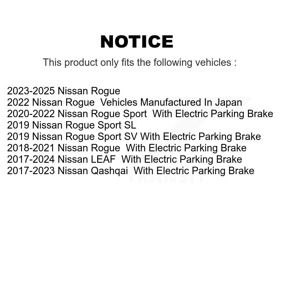 Rear Coated Drilled Slotted Disc Brake Rotors Pair For Nissan Rogue Qashqai Sport LEAF KD-100861