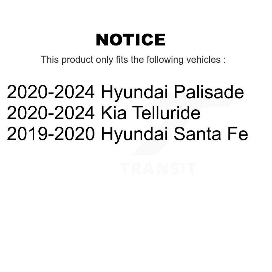 Rear Coated Drilled Slot Disc Brake Rotor Pair For Hyundai Palisade Santa Fe Kia Telluride KD-100875