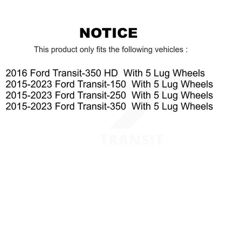 Rear Coat Drill Slot Disc Brake Rotor Pair For Ford Transit-250 Transit-150 Transit-350 HD KD-100888