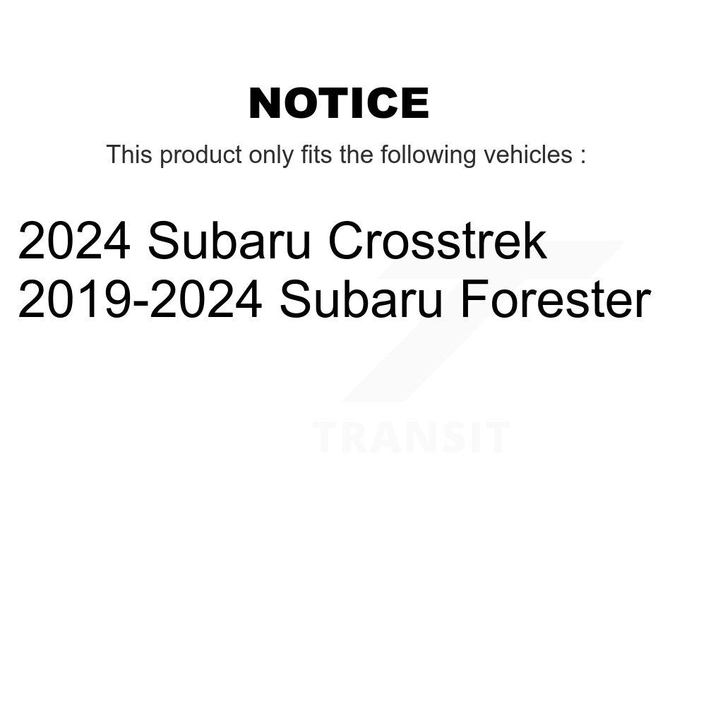 Rear Coated Drilled Slotted Disc Brake Rotors Pair For Subaru Forester Crosstrek KD-100897