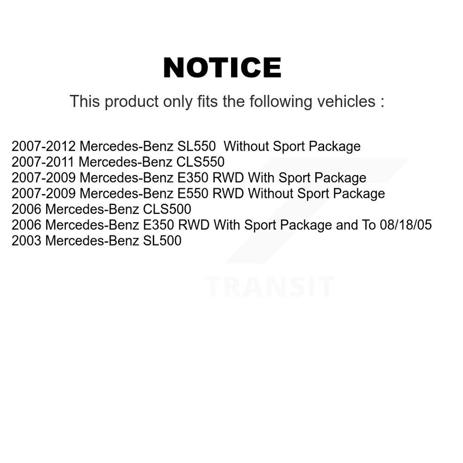 Front Drilled Slot Brake Rotor & Semi-Metallic Pad Kit For Mercedes-Benz E350 SL550 SL500 KDA-100081