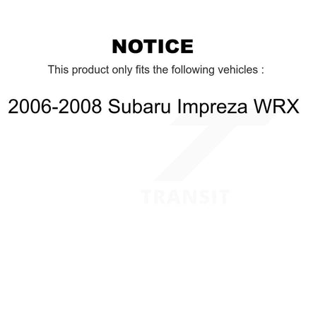 Front Coated Drill Slot Disc Brake Rotor Ceramic Pad Kit For 2006-2008 Subaru Impreza WRX KDA-100170
