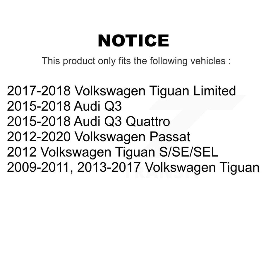 Front Drilled Slot Brake Rotor Semi-Metallic Pad Kit For Volkswagen Tiguan Passat Audi Q3 KDA-100277