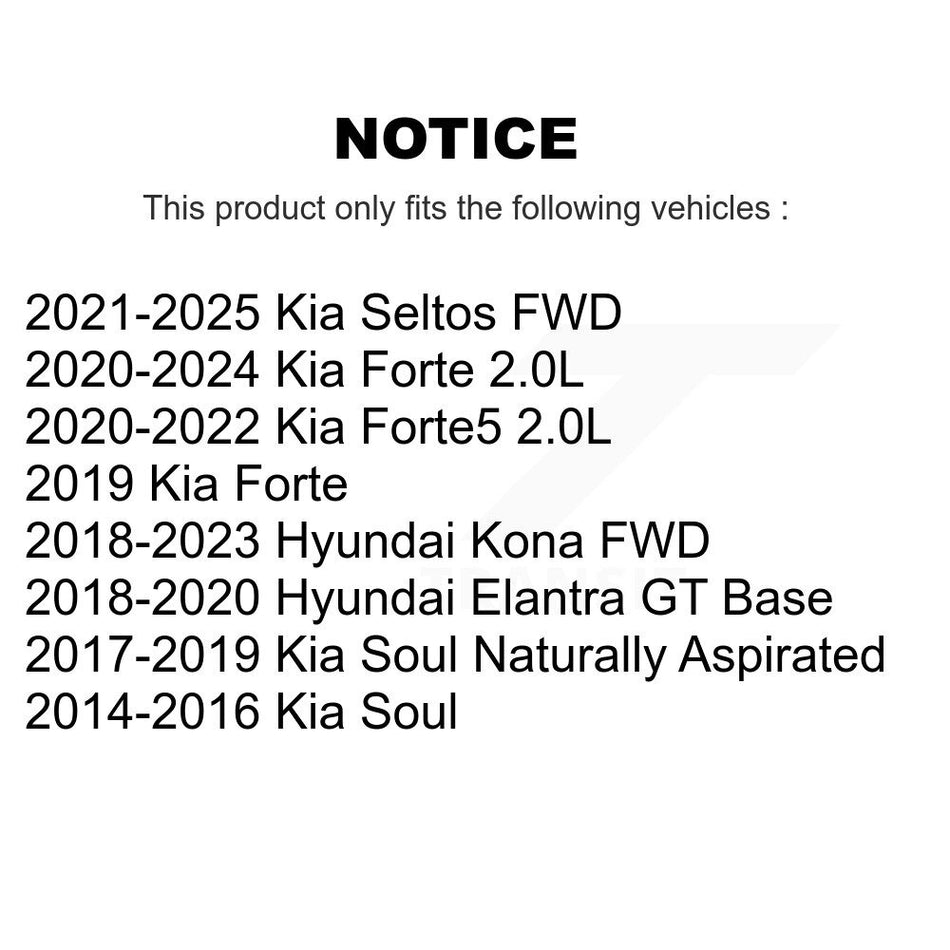 Front Drilled Slot Brake Rotors Ceramic Pad Kit For Kia Hyundai Kona Seltos Forte Soul GT KDA-100295