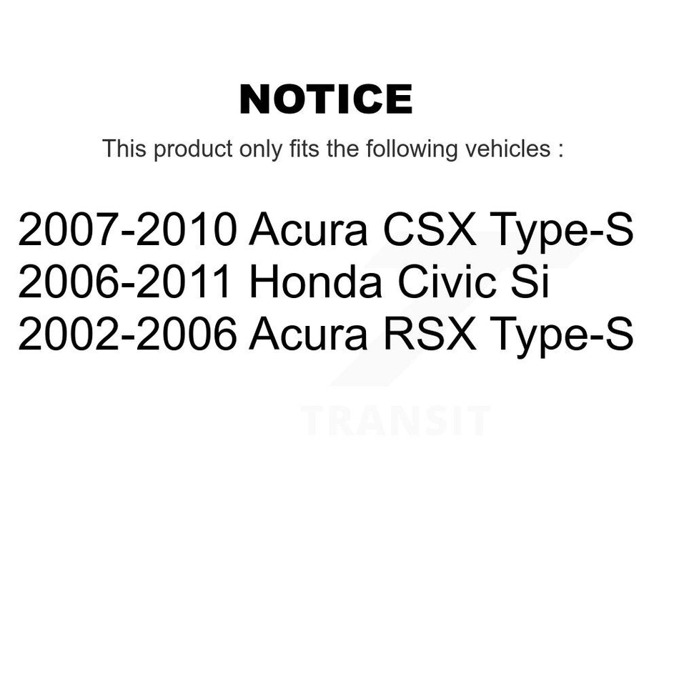 Front Coated Drilled Slot Disc Brake Rotors Ceramic Pad Kit For Honda Civic Acura CSX RSX KDA-100333