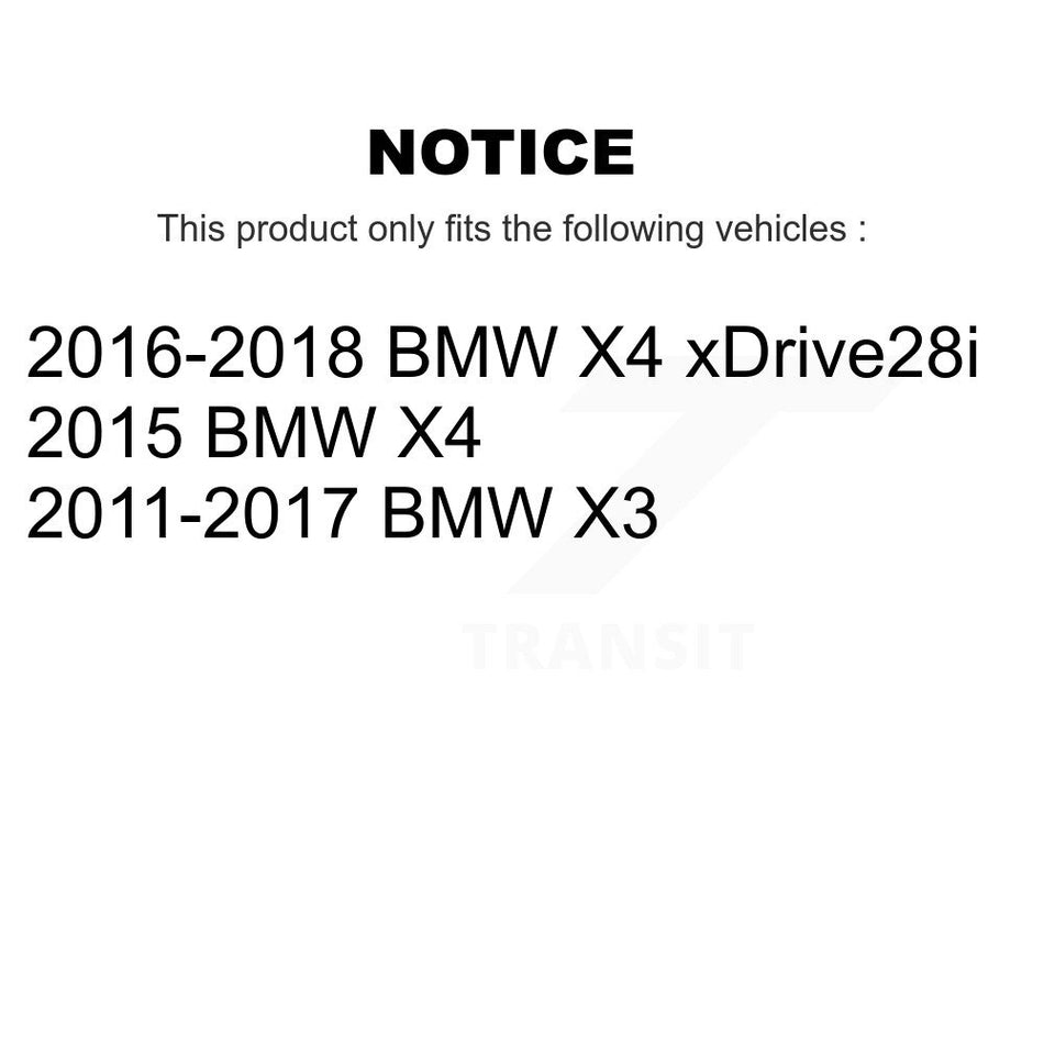 Front Coated Drilled Slotted Disc Brake Rotors And Semi-Metallic Pads Kit For BMW X3 X4 KDA-100352