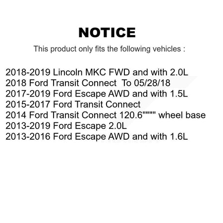 Front Drill Slot Brake Rotors Ceramic Pad Kit For Ford Escape Transit Connect Lincoln MKC KDA-100472