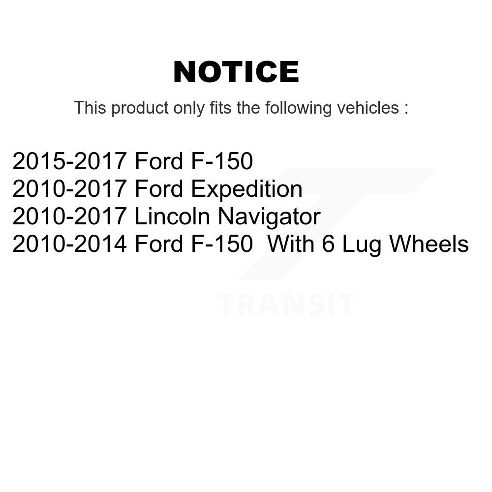 Front Drill Slot Disc Brake Rotor Semi-Metallic Pad Kit For Ford F-150 Expedition Lincoln KDA-100520