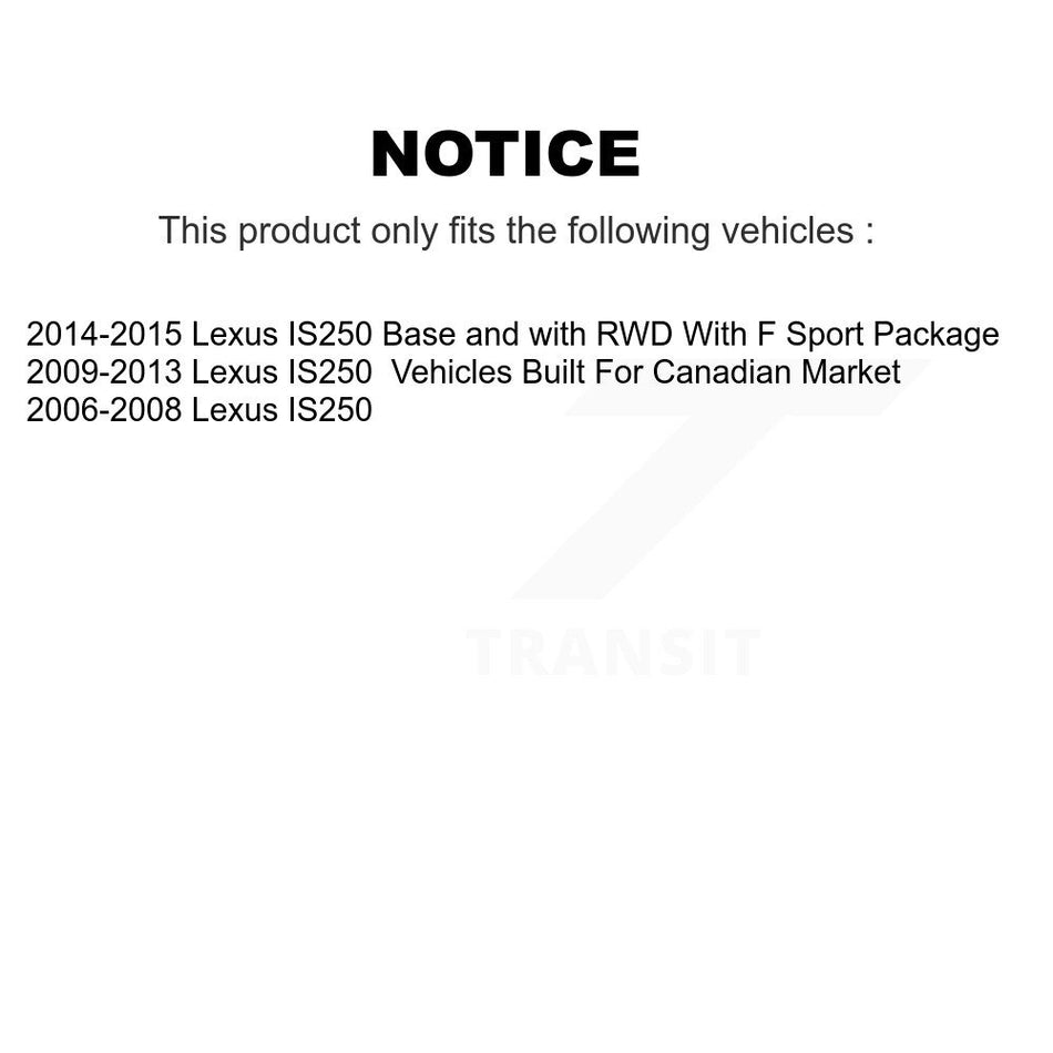 Front Coated Drilled Slotted Disc Brake Rotors And Semi-Metallic Pads Kit For Lexus IS250 KDA-100525