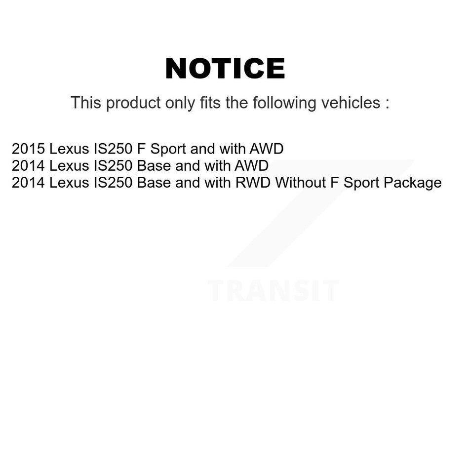 Front Coated Drilled Slotted Disc Brake Rotors And Ceramic Pads Kit For Lexus IS250 KDA-100526