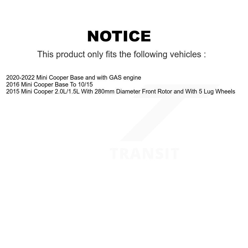 Front Semi-Metallic Rear Ceramic Pad Coat Drill Slot Disc Brake Rotor Kit For Mini Cooper KDA-100728