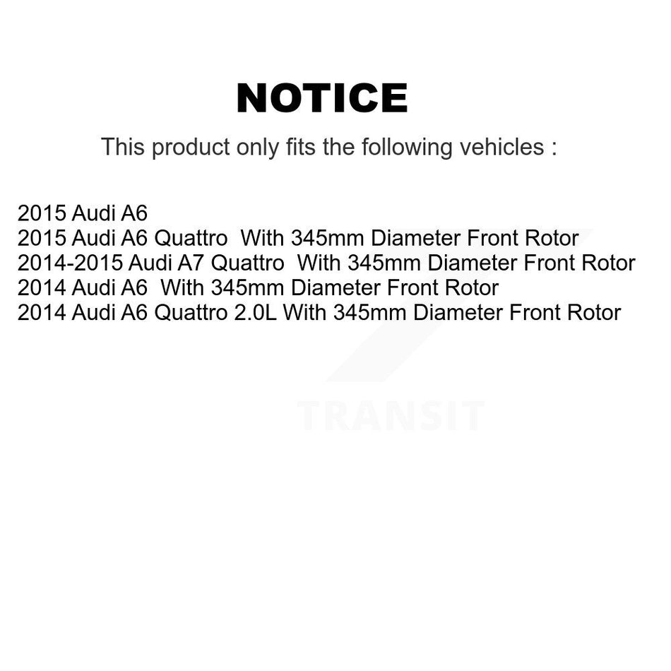 Front Rear Semi-Metallic Pad Coat Drill Slot Disc Brake Rotors Kit For Audi A6 Quattro A7 KDA-100820