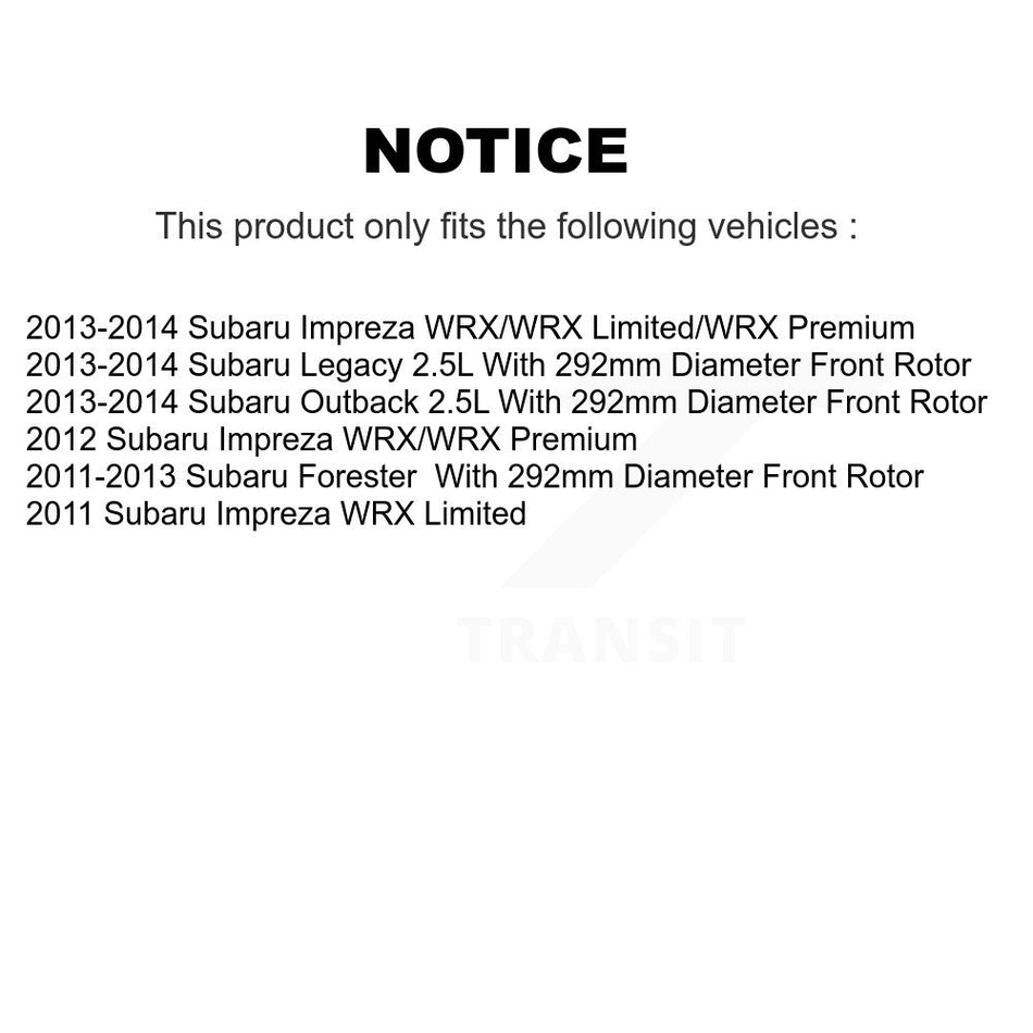 Front Rear Ceramic Pad & Drilled Slot Brake Rotor Kit For Subaru Impreza Forester Outback KDA-100898