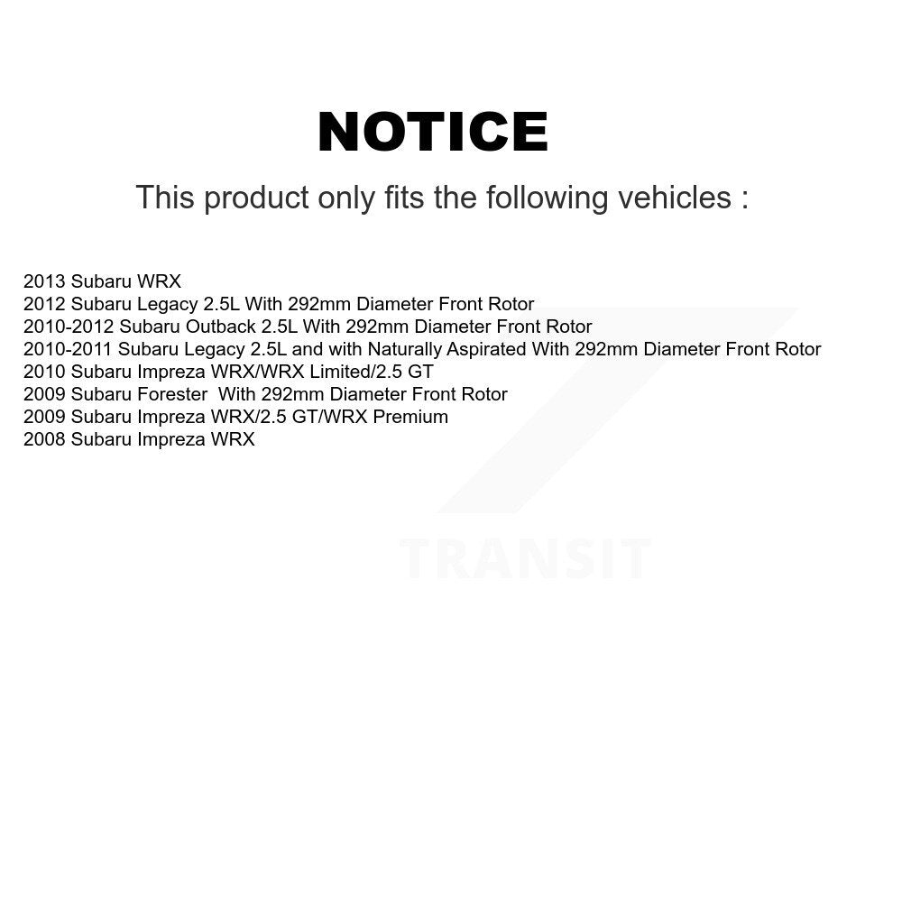 Front Rear Ceramic Pad Drilled Slot Brake Rotor Kit For Subaru Outback Impreza Legacy WRX KDA-101108