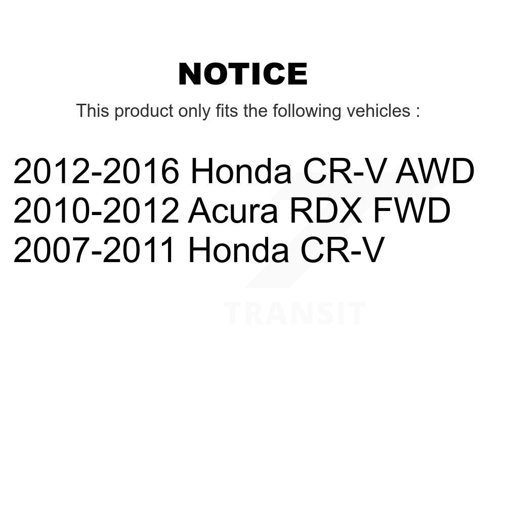 Front Rear Ceramic Pad Coated Drilled Slot Disc Brake Rotors Kit For Honda CR-V Acura RDX KDA-101126