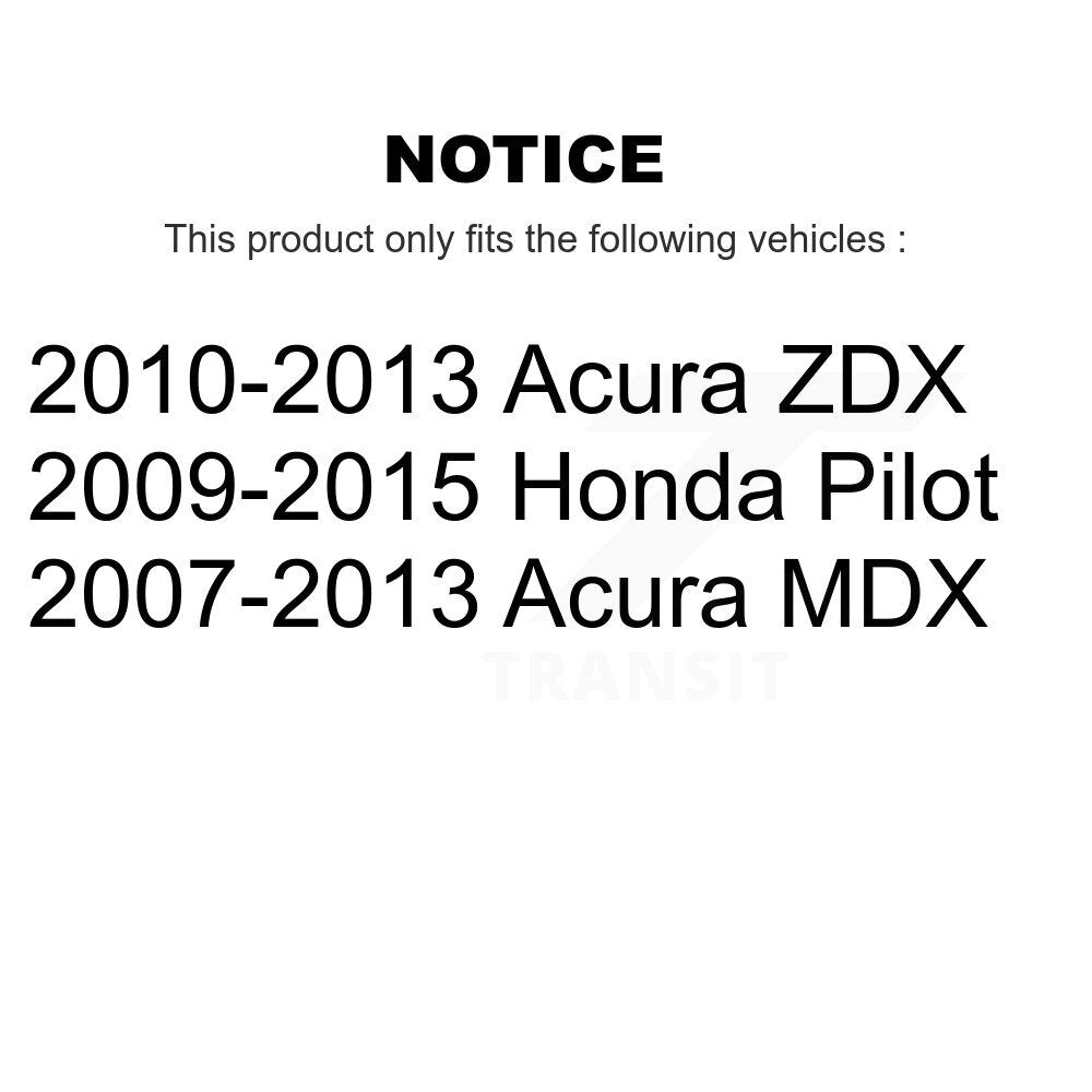 Front Rear Ceramic Pad Coat Drill Slot Disc Brake Rotor Kit For Honda Pilot Acura MDX ZDX KDA-101340