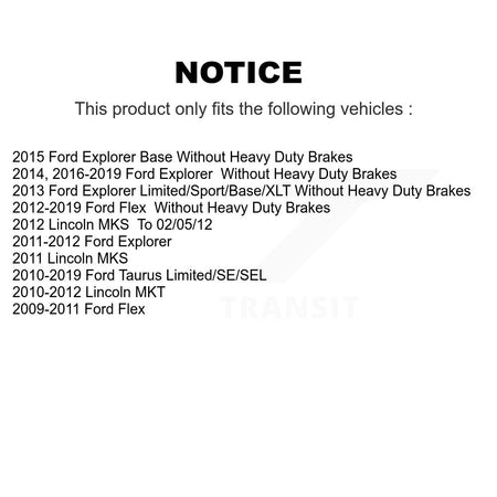 Front Rear Ceramic Pad Drilled Slot Brake Rotor Kit For Ford Explorer Flex Taurus Lincoln KDA-101375