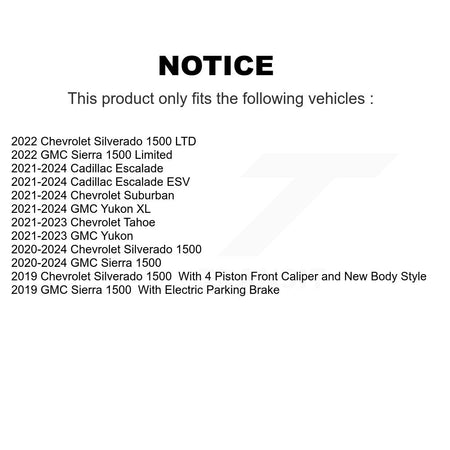 Rear Drill Slot Brake Rotor Semi-Metallic Pad Kit For GMC Chevrolet Silverado 1500 Sierra KDA-101986