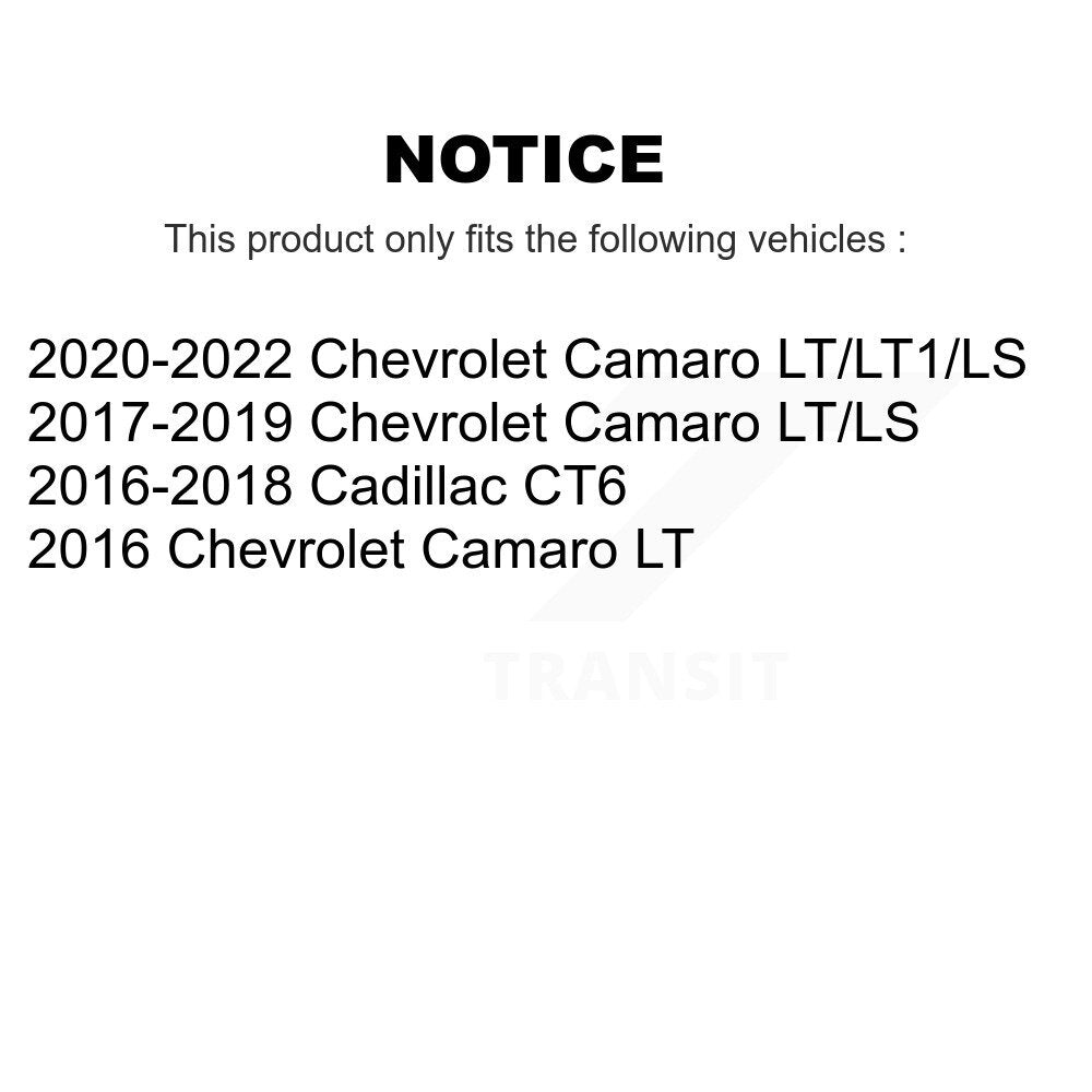 Rear Coated Drill Slot Disc Brake Rotor Ceramic Pad Kit For Chevrolet Camaro Cadillac CT6 KDA-102162