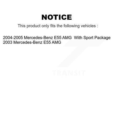 Rear Coated Drilled Slot Disc Brake Rotor Semi-Metallic Pad Kit For Mercedes-Benz E55 AMG KDA-102189