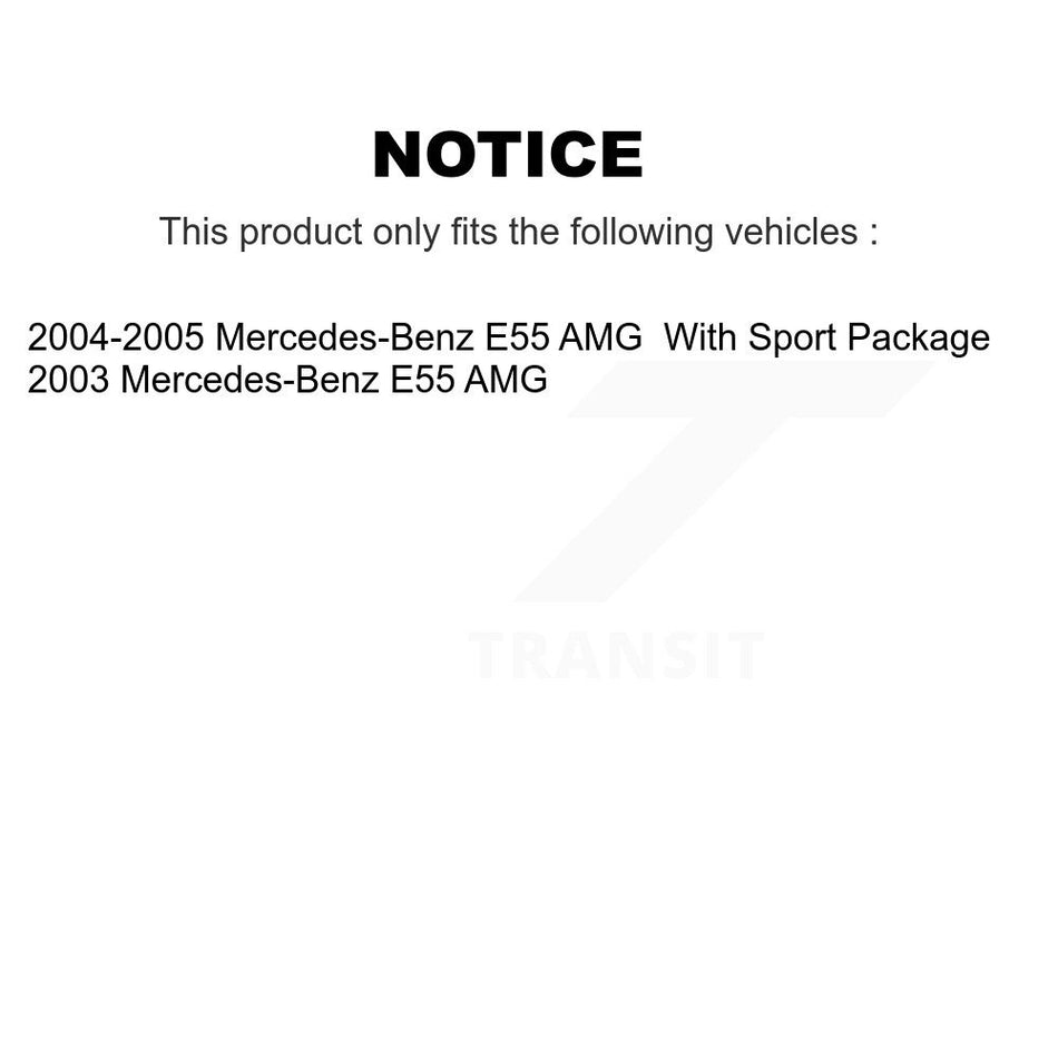 Rear Coated Drilled Slot Disc Brake Rotor Semi-Metallic Pad Kit For Mercedes-Benz E55 AMG KDA-102189