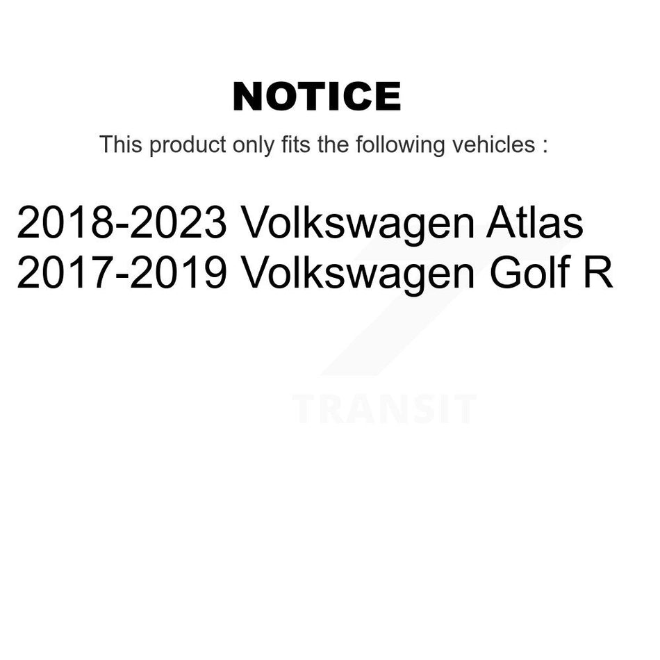Rear Coated Drilled Slotted Disc Brake Rotors Ceramic Pad Kit For Volkswagen Atlas Golf R KDA-102204
