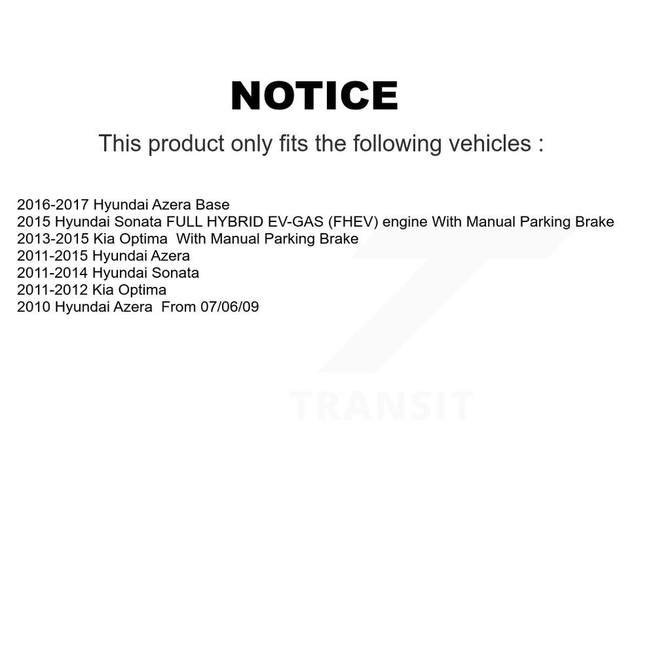 Rear Coat Drill Slot Disc Brake Rotor Ceramic Pad Kit For Hyundai Sonata Kia Optima Azera KDA-102208