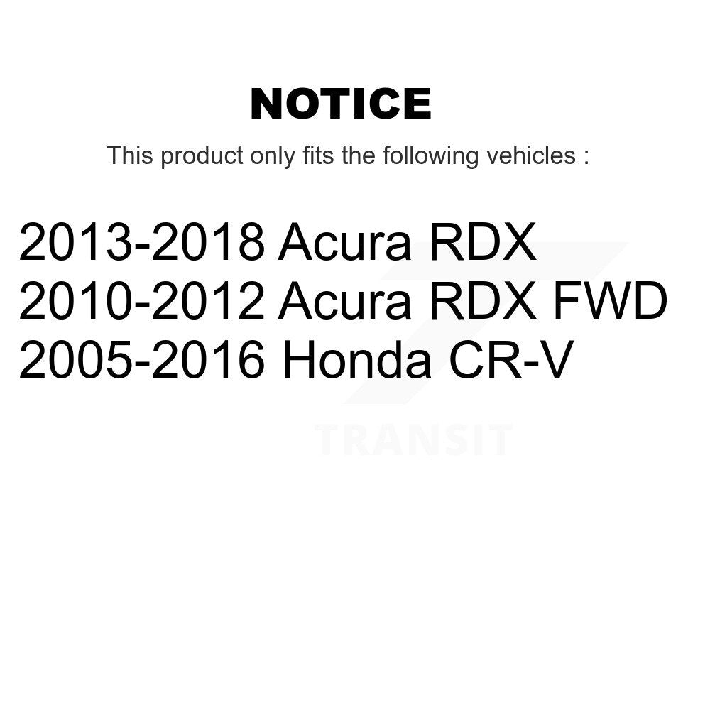 Rear Coated Drilled Slotted Disc Brake Rotor And Ceramic Pad Kit For Honda CR-V Acura RDX KDA-102253