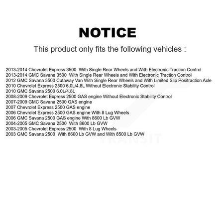 Rear Drilled Slot Brake Rotor Semi-Metallic Pad Kit For Chevrolet GMC Express 2500 Savana KDA-102275