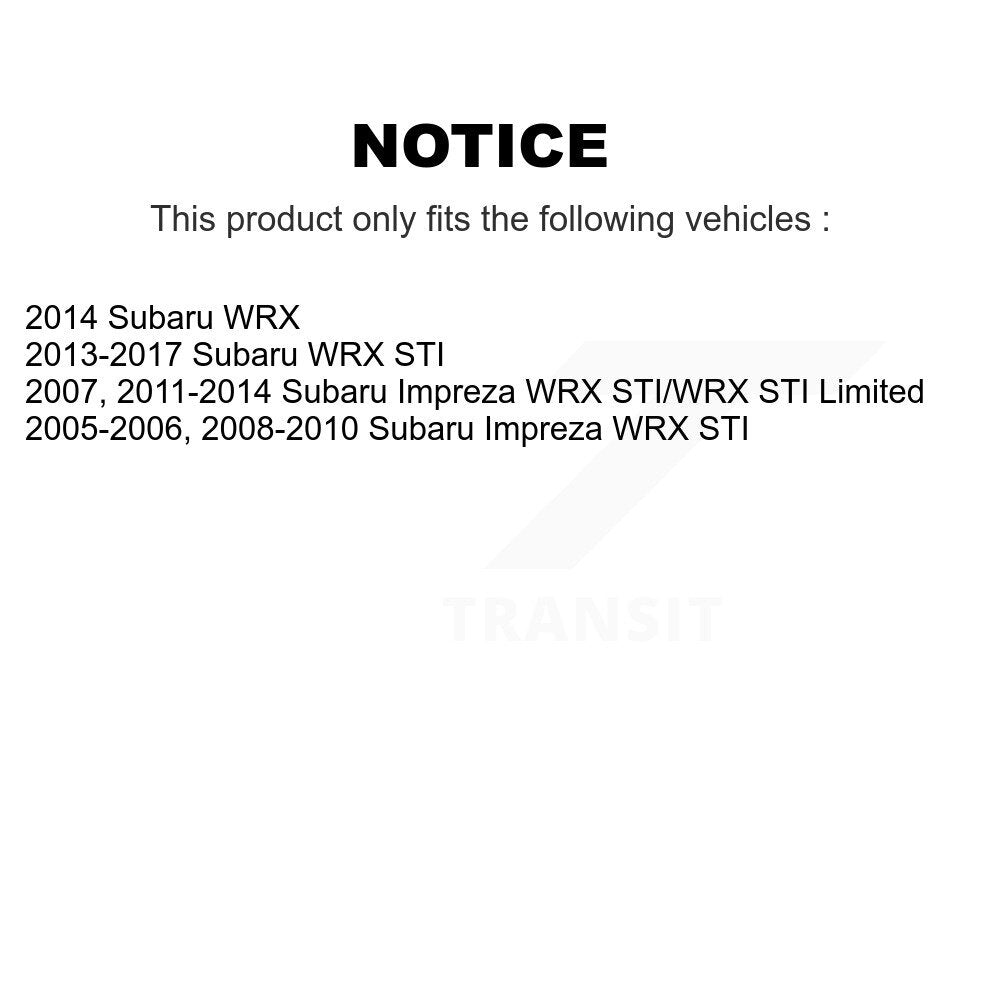 Front Coated Drill Slot Disc Brake Rotor Semi-Metallic Pad Kit For Subaru Impreza WRX STI KDA-102327