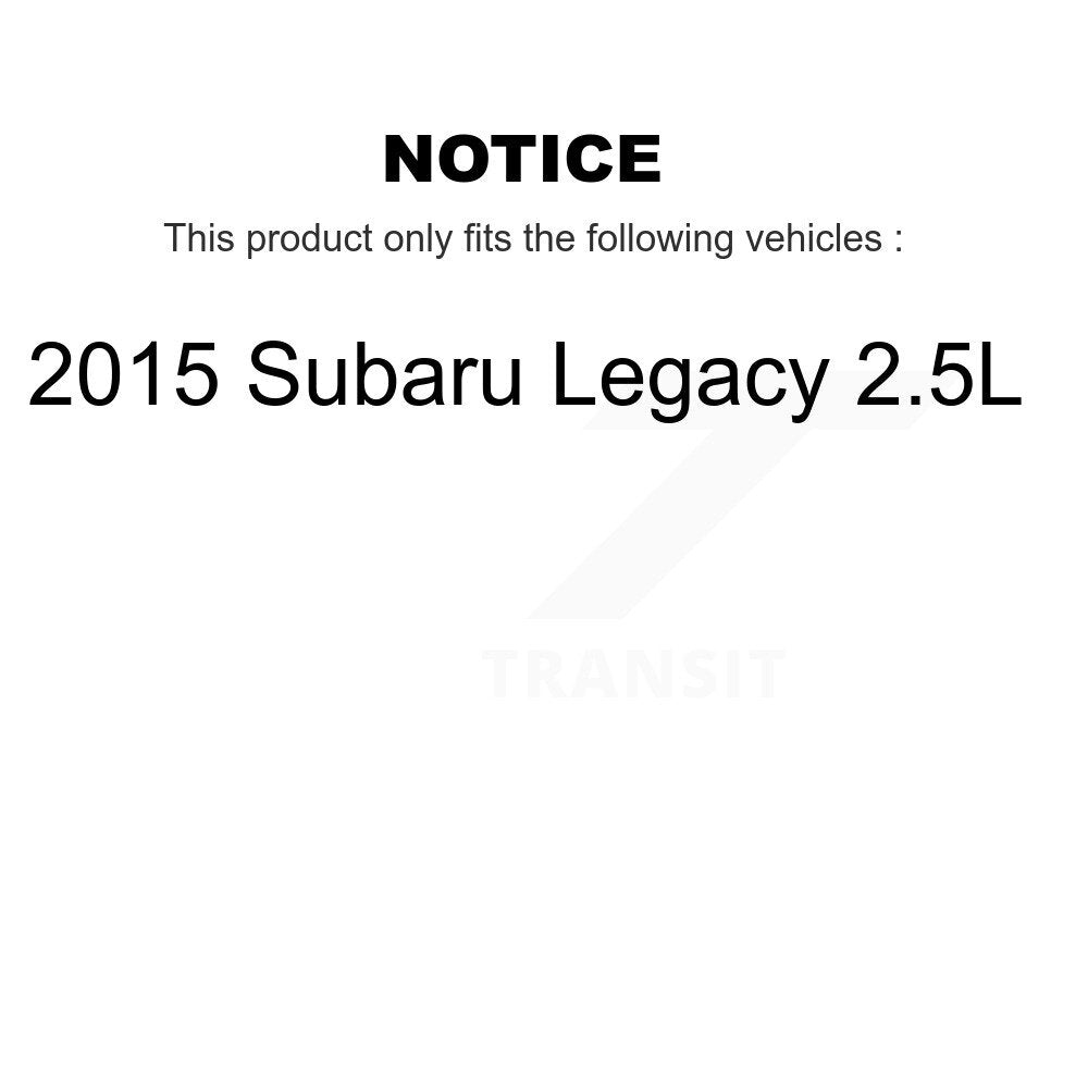 Front Coated Drilled Slotted Disc Brake Rotor Ceramic Pad Kit For 2015 Subaru Legacy 2.5L KDA-102380