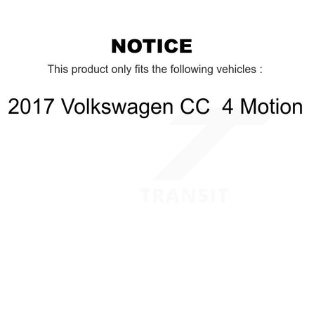 Front Rear Ceramic Pad Drilled Slot Disc Brake Rotors Kit For 2017 Volkswagen CC 4 Motion KDA-102561